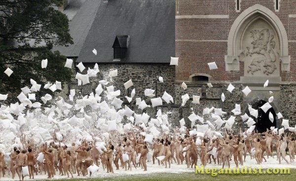 800 человек снялись голые в старинном замке