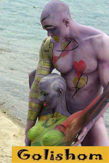 Бодиарт на теле, девушек, мужчин, нудистов