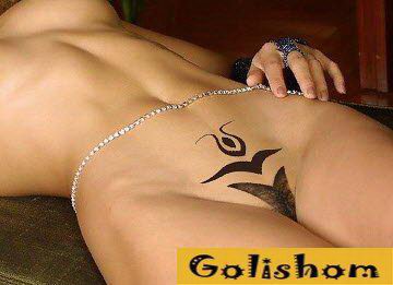 Боди Арт на интимных местах девушек