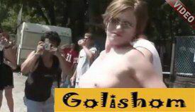 Праздник нудизма в Америке - Конкурс красивых сисек