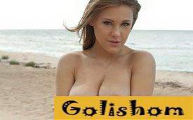 Большие натуральные сиськи на пляже Азовского моря