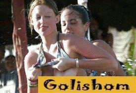 Большие сиськи на пляже